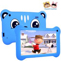 Kids Tablet, 7 Inch Android 9.0 Quad Core Tablet for Kids, 2GB + 16GB Parent Control, IPS Screen with Education Apps Games Dual Cameras, Children Tablet with WiFi Kid-Proof Case Blue
