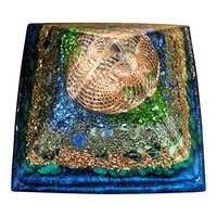 Purple People Market Place World Peace Now Orgone Pyramid with EMF Protection - Weighs One Pound