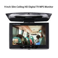 Car Stereo Player MP5 with 9-Inch Screen Slim Ceiling HD Digital TV MP5 Monitor Flip Down Roof Mount Monitor Audio