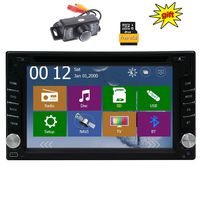 Free Backup Camera Double din 6.2-Inch in-Dash Touchscreen Car Stereo DVD Player GPS Navigation LCD Monitor Support SD/AM-FM Radio/Bluetooth Streaming GPS with USA/Canada/Mexico