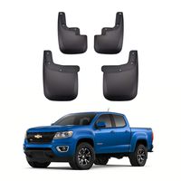 Tecoom Mud Flaps Splash Guards for Chevy Colorado GMC Canyon Without Flares 2015-2019 Front and Rear Black Set of 4