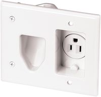 EATON SP-L 35Mrw Wall Plate, 2 Gang, White