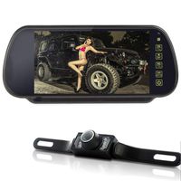 Car Parking Kit 7 inch HD LCD 800x480 Miror Monitor + License Plate Mount Camera + 20FT Video Extension Cable IR Night Vision