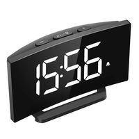 Mpow Desk & Shelf Clocks, LED Alarm Clocks, 5'' Curved LED Screen, 6 Brightness, 3 Alarm Sounds, Easy Digital Clock for Kid Senior, Bedside Alarm Clock for Bedroom Kitchen Office, Snooze, 12/24H