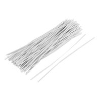 uxcell 130pcs Cable Organizer Binding Packaging Wire Twist Ties White Packaging Wire Twist Ties150x2mm