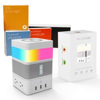 Bluetooth Speakers, Power Strip, Wireless Charger, LED Sensor Light, Avatar Controls Freecube - 4 in 1 Free Combination Modules, Better Gift for Kids Student Father Mother
