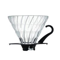 Hario V60 Glass VDG-02B Coffee Dripper, Size 02, Black