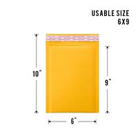 KKBESTPACK #0 25 6x10 inches Kraft Bubble Mailers Padded Shipping Envelopes