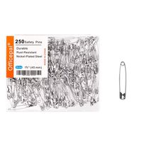 Officepal 250-Piece Safety Pins, Size 3, 1.8inch / 45mm - Durable, Rust-Resistant Nickel Plated Steel Set- Best Sewing Accessories Kit for Baby Clothing, Crafts & Arts