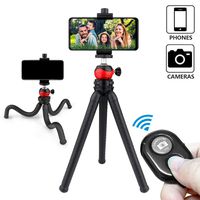 Tripod S,Phone Tripod, CLOUDSFOTO Portable and Adjustable Camera Stand Holder with Wireless Remote and Universal Clip, Compatible with iPhone/Android Samsung, Mini Tripod Stand Holder for Camera GoPro