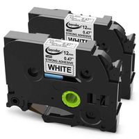 Replace P-Touch TZe Extra Strength Adhesive Tape TZe-S231 12mm 0.47 Inch Laminated TZ Tape Compatible with Brother P-Touch PT-D210 PT-D600 PT-H110 PT-D400AD Label Maker, Length 26.2 Feet (8m), 2-Pack