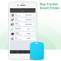 Key Finder, CC-Show Wireless GPS Phone Locator, Smart Wallet Tracker, Anything Anti Lost Alarm with Selfie Shutter/Remote Control for iOS/Android App, Shield Shape (Blue)