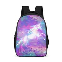 Unicorn Backpack Cute Pink Galaxy Starry Sky Bookbag Laptop Backpacks Funny Large Lightweight Bag Canvas Backpacks Purple Travel Daypack Waterproof grey15 onesize