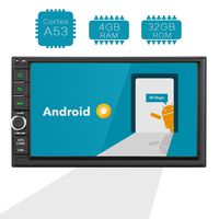 Amaseaudio Android 8.0 Upgrade Octa Core 4GB Ram 32GB ROM Double 2 Din in Dash Car Stereo Radio Multimedia Navigation Receiver Head Units Without DVD CD