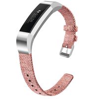 OenFoto Bands Compatible Fitbit Alta HR/Fitbit Alta/Ace, Adjustable Nylon Wristband Replacement Watch Band Strap Accessory Bracelet for Fitbit Alta HR/Fitbit Alta Smart Watch, Pink Small
