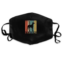 Anti Dust Face Mask, Vintage Style Greyhound Breathable Mouth Cover Masks for Women Men