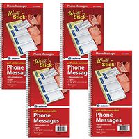 TOPS Adams Write 'N Stick Spiral Message Pad, 200 Carbonless Duplicate Sets Per Pad, 5.25 x 11 Inches, White/Yellow (SC1153WS) 4 PACK