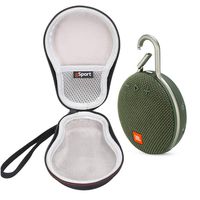 JBL Clip 3 IPX7 Waterproof Portable Bluetooth Speaker On-The-Go Bundle with gSport Deluxe Travel Case (Green)