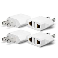 Unidapt US Usa Plug Adapter - American Outlet Adapters, Power Wall Travel Adaptor from EU, European to America, Japan, Canada (4-pack)