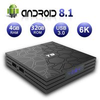 EVANPO Smart TV Box [4GB DRR3/32GB EMMC] Android 8.1 TV Player Quad-Core Cortex-A53 64 Bits Support 2.4G WiFi 4K 3D USB 3.0 BT4.1 HDMI H.265