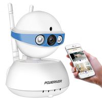 Home Camera, Pet Camera, POWERIVER WiFi IP Camera, Security Surveillance Dome Camera, Angle Control, Night Vision Two-Way Audio, Motion Detection, Remote Control with Smart Phone/PC