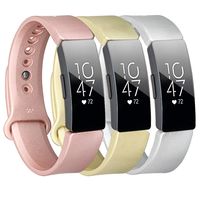 Baaletc Bands Compatible with Fitbit Inspire Hr&Inspire&Ace 2 Accessories Band Sport Strap Inspire Hr Bands for Women(Rose Gold/Champagne Gold/Silver 3Pack Large)
