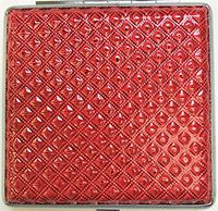 Eclipse Red Diamond Pattern Design Crushproof Cigarette Case Wallet, Holds 20 King Size Cigarettes