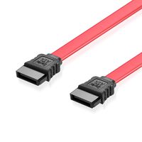 TNP SATA 3 Cable 6Gbps 7 Pin Straight Data Cable III (20 inch) for SSD HDD CD Driver Writer, Serial ATA-600, Backward Compatible with SATA 3 Gbit/s, Red