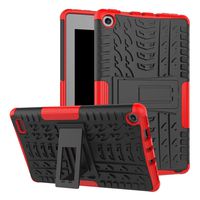 MAOMI AMZ F i r e 7 (2017 Release) Case,[Kickstand Feature],Shock-Absorption/High Impact Resistant Heavy Duty Armor Defender Case for K i n d l e F i r e 7 inch 2017(Red-Black)