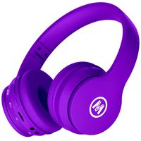 Mokata Volume Limited 85dB Kids Headphone Bluetooth Wireless Over Ear Foldable Stereo Sound Noise Protection Headset with AUX 3.5mm Cord Microphone for Boys Girls Cellphone Pad TV PC Notebook Purple
