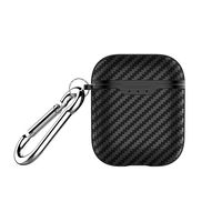 Slendima Carbon Fiber Dust-Proof Protective Cover Case for AirPods 1/2 Bluetooth Earphone Airpods Case Cover Compatible for Apple Airpods 2&1 Charging Case Black for AirPods 2