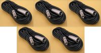 ANiceS 5 QTY PACK 6FT XLR 3-Pin MALE to RCA Male Plug Mic Microphone Audio Cable Cord