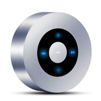 Aimitek Portable Bluetooth Speaker, Touch Screen Mini Wireless Stereo Speaker with Microphone and TF Card Slot, 8 Hours Play Time, Works with iPhone, iPad, PC, Cellphone (Silver)