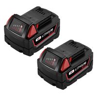 Powerextra 18V 6.0AH Replacement Battery Compatible with Milwaukee 48-11-1852 M18 Lithium XC 6.0 Ah M18B 48-11-1850 48-11-1852 48-11-1820 M18 Battery 2Pack