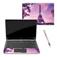 Mightyskins Skin Compatible with Hp Pavilion X360 14" (2018) - Bonjour | Protective, Durable, and Unique Vinyl Decal Wrap Cover | Easy to Apply, Remove, and Change Styles | Made in The USA