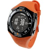 Multifunction Skiing Sports Training Watch - Smart Classic Fit Sport Digital Fitness Gear Wrist Tracker w/ Chronograph, Timer, Alarm, Altimeter, Barometer, For Men and Women - Pyle PSKIW25O (Orange)