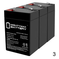 Mighty Max Battery 6V 4.5AH Replacement Battery for Lithonia AS - 3 Pack Brand Product