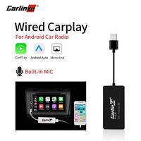 Carlinkit Wired Carplay Dongle USB Adapter with MIC, Android Auto Stereo Mini Receiver Box for Android Head Unit(Android Navigation Player), Navigation Mirroring, Support iOS13, Black