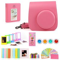 Deco Gear Fujifilm Instax Mini 8/9 Accessories Bundle - Selfie Mirror, Color Filters, Photo Album with Creative Frames, Stickers and Detachable Strap