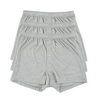 Calvin Klein Men's Cotton Classics 3 Pack Knit Boxers, Heather Grey/Heather Grey/Heather Grey, Medium