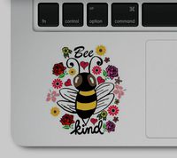 Decal & Sticker Pros Bee Kind Laptop Trackpad Sticker Decal Compatible with All Apple MacBook Air, Pro, Retina and Laptop Trackpads
