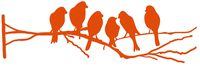 hBARSCI Crows Vinyl Decal - 5 Inches - for Cars, Trucks, Windows, Laptops, Tablets, Outdoor-Grade 2.5mil Thick Vinyl - Orange