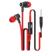 AutumnFall 3.5mm In Ear Headphones Wired Earphones Passive Noise Cancellating Earbuds Headphones with Mic (Red)