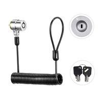 SUHOO Laptop Cable Lock, 2 Keys Stainless Steel iPad Locking Kit with 6.0FT Security Self Coiling Cable, Anti Theft Combination Lock for Laptop, Tablet, Smart Phone and Other Devices