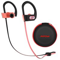 Mpow Flame Upgraded Bluetooth Headphones with Case, IPX7 Waterproof Wireless Earphones Sport W/Mic, 7-9 Hrs Playtime, in-Ear Wireless Earbuds W/Rich Bass & HiFi Stereo, Running Headphones, Pink