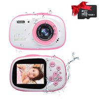 Ishare Camera, Kids Camera 8M 2.0 Inch HD Screen Waterproof Camera with Photo Frame, MP3/MP4 and Games Rechargeable Digital Camera for Girls/Boys(Pink with 16G Micro SD Card)