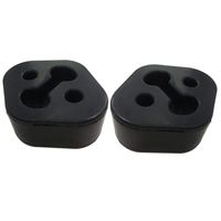Exhaust Hanger Pipe Rubber Insulator Mount Bracket Bushing Car Vehicle Universal Black 5/16" / 8mm ID 2 Holes, Pack of 2