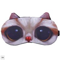Niome 3D Funny Animals Pattern Sleeping Eye Mask Soft Black Eye Shade Bandage for Travel Rest 7