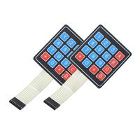 DEVMO 2PCS 4 x 4 Matrix Array 16 Key Membrane Switch Keypad Keyboard for Arduino/AVR/PIC