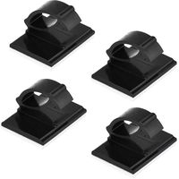 Vaorwne 50 pcs. Self Adhesive Cable Clamp Plastic Rectangular Cable Clips Cable Tie Quick Bind Cable Wire Management Holder for Car